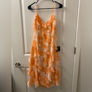 Lulus ruffled midi dress